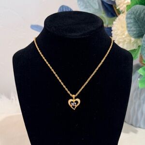 Nina Ricci NR Crystal Heart Necklace